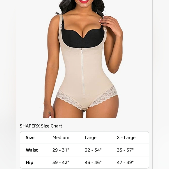 NEW SHAPERX Shapewear for Women Tummy Control  Body Shaper Zipper - Picture 6 of 10